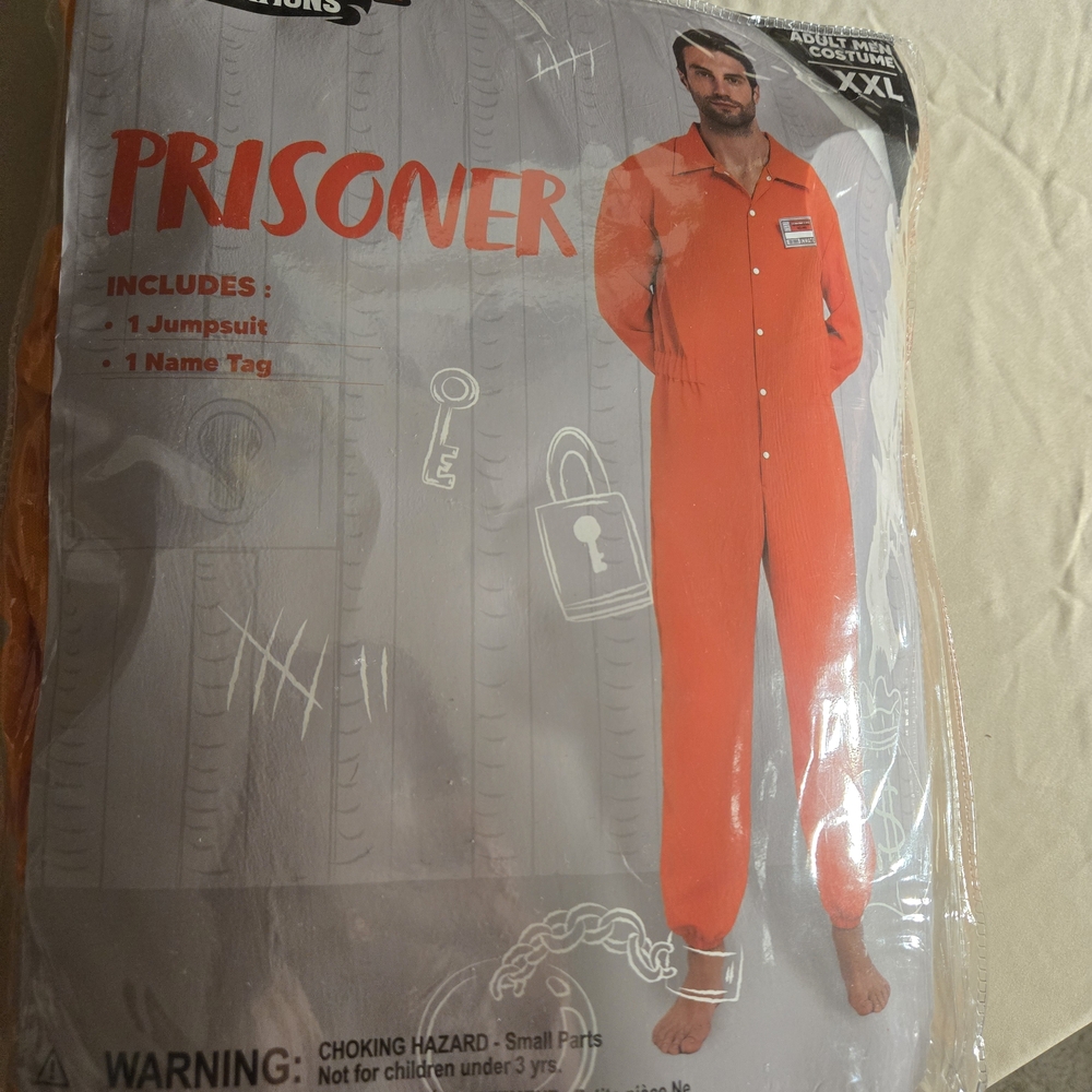 Prisoner Costume Orange Jumpsuit for Kids